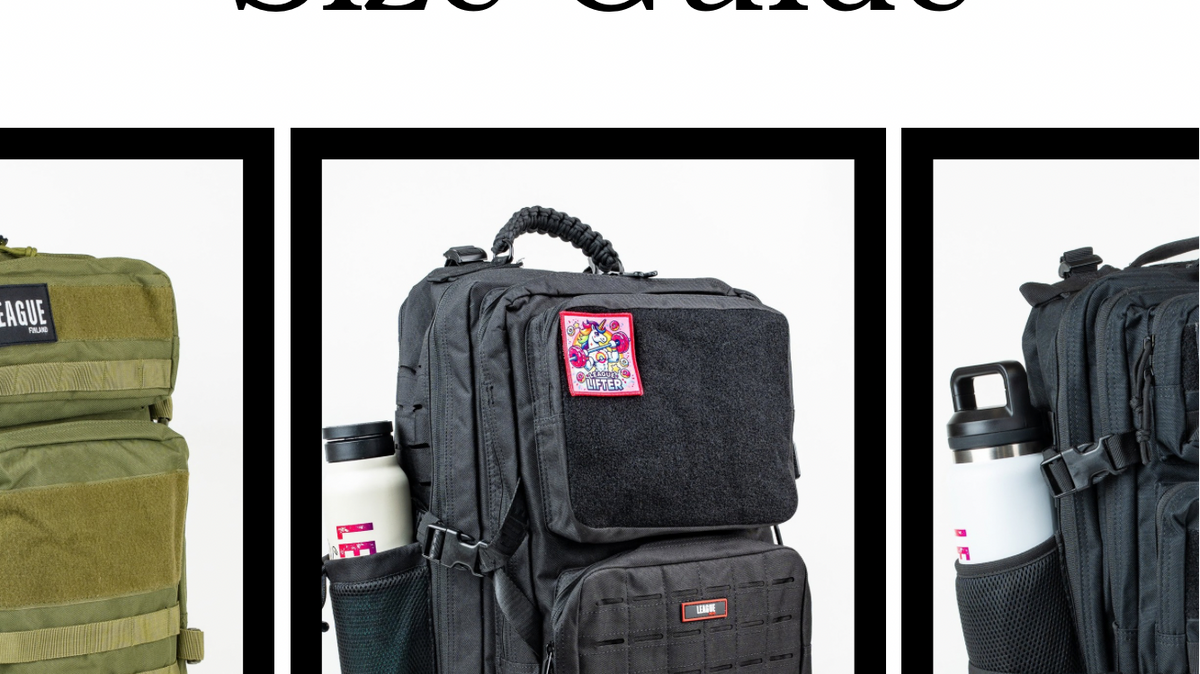 25L, 45L vai 45L Pro? Valitse oikea LEAGUE Patch Backbag -reppu käyttötarkoituksesi mukaan