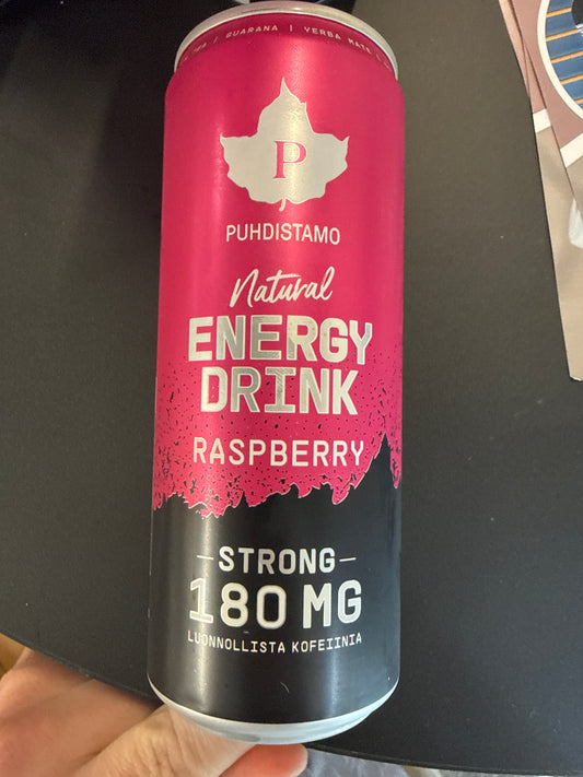 PUHDISTAMO Natural Energy Drink Raspberry