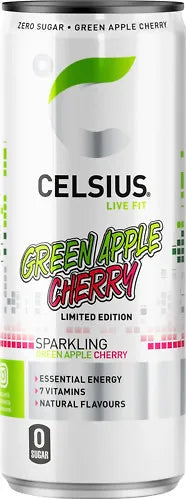 CELCIUS Green Apple Cherry Energiajuoma 355ml