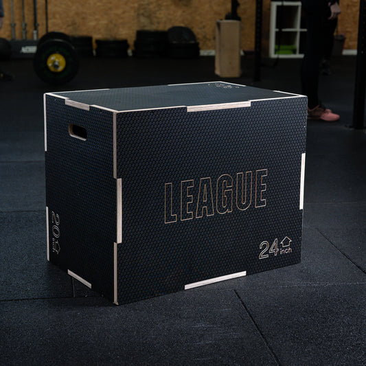 LEAGUE Hyppylaatikko Musta 24X30X20 tuumaa