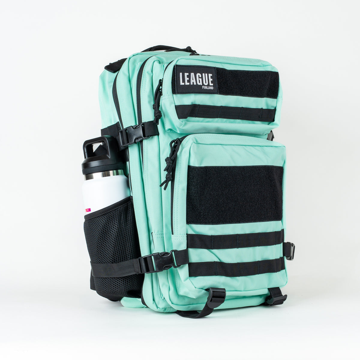 LEAGUE Patch Backbag 45L sports backpack, mint/black, image 1/3