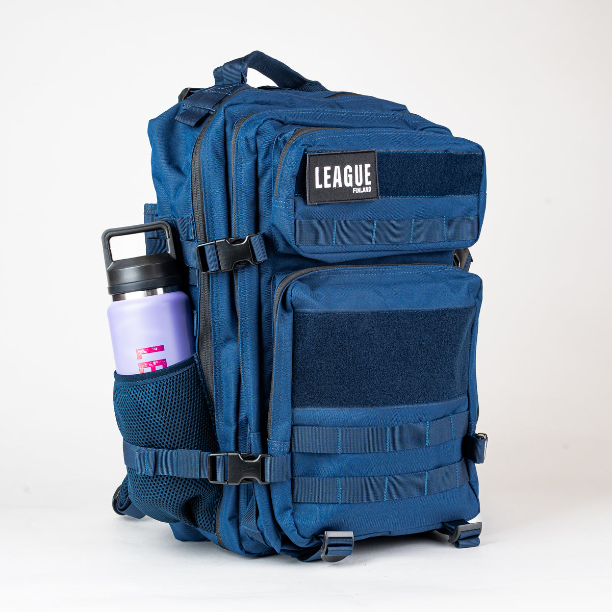 LEAGUE Patch Backbag 45L sports backpack, blue, image 1/3