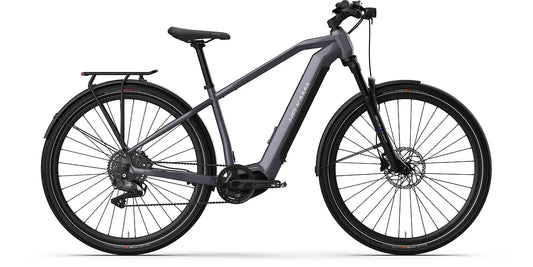 Helkama SX 10v Autoshift sähköpyörä, antrasiitinharmaa runko, 29” renkaat ja Suntour-etujousitus