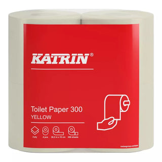 KATRIN Classic 300 toilet paper 2 ply yellow 38.20m/40 rolls