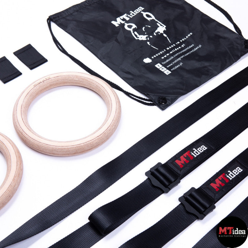 MTIDEA Gymnastics rings R32 Alpin Black